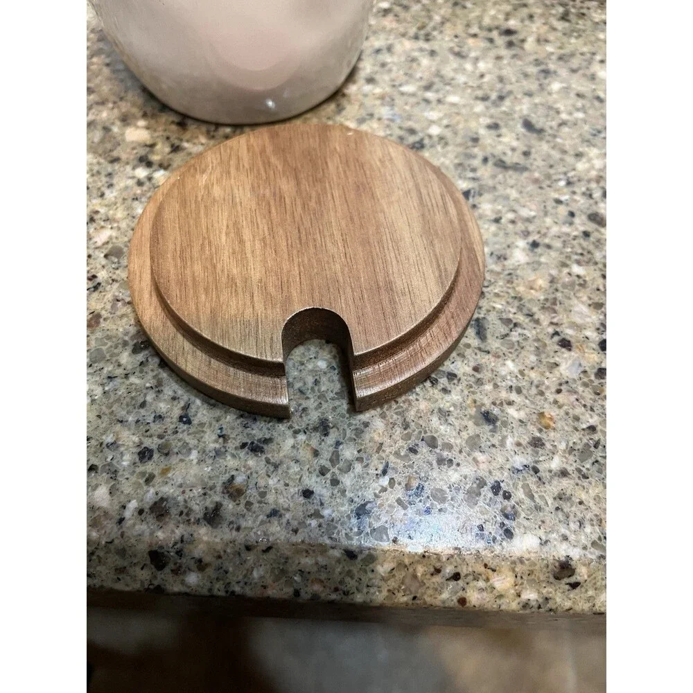 Rae Dunn Artisan Collection HONEY Ceramic Honey Pot & Dispenser w/ Wood Lid